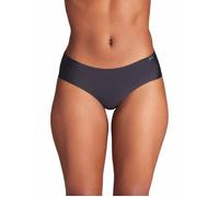 Under Armour Women's Pure Stretch No-Show Hipster 3pc, Seamless, No VPL, Black/Steel Large