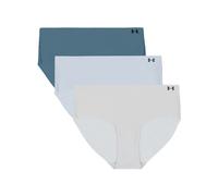 Under Armour Women's Pure Stretch 3-Pack No Show Hipster - Blue Calm/Blue Smoke/Halo Grey - Size: XL
