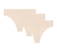 Under Armour - Women's Pure Stretch Solid Thong Pants 3 Pack - Everyday base layer size XL, sand
