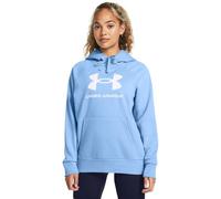 Under Armour Women's Rival Fleece Big Logo Hoodie, (465) Horizon Blue / / White, S