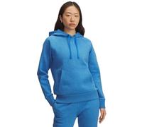Under Armour Women's Rival Fleece Hoodie, Blue Atlantis Light Heather/Blue Atlantis, Large