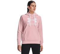 Under Armour Women's Rival Fleece Logo Hoodie Hooded Sweatshirt, (647) Prime Pink / / White, S