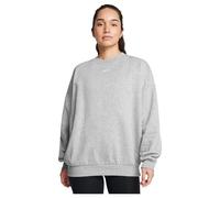 Under Armour Women's Rival Fleece Oversized Crew, (011) Mod Gray Light Heather / / White, S