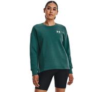 Under Armour Womens Rival Fleece Oversized Crew Sweatshirt Size: Extra Small, Colour: Green