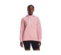 Under Armour Women's Rival Fleece Pull-Over Hoodie, (647) Prime Pink / / White, L