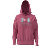 Under Armour Women's Rival Fleece Shimmer Hoodie, Fuchsia Dusk/Iridescent, XS