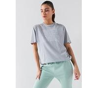 UNDER ARMOUR Womens Rival Knit Oversized Short Sleeve T-Shirt, Grey, Size L, Women Grey