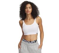 Under Armour Womens Rival Rib Tank Top in White Cotton - Size UK 4-6 (Womens)