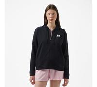 Under Armour Women's Rival Terry Full Zip, Warm and Comfortable Women's Hoodie with Fast-Drying Material, Ladies' Hooded Top for Sports and Casual Wear,Black / / White,SM