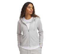 Under Armour Women's Rival Terry Full Zip, Warm and Comfortable Women's Hoodie with Fast-Drying Material, Ladies' Hooded Top for Sports and Casual Wear,Mod Gray / / White,XL