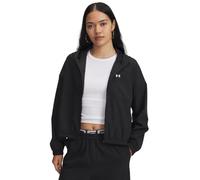 Under Armour Women's Rival Woven Hooded Jacket – Storm Technology, Pockets – Black/Black/White, XXL