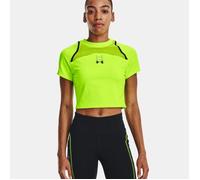 Under Armour Women's Run Anywhere Crop Short Sleeve T-shirt in Lime Surge