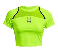Under Armour Run Anywhere Crop Running Shirts Women - Green, Black, Size M