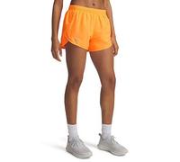 Under Armour Fly By 3´´ Shorts Orange L Woman