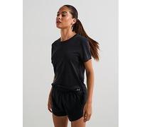 UNDER ARMOUR Womens Running Launch Jacquard T-Shirt, Black, Size L, Women Black