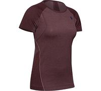 Under Armour Women's Rush Seamless Short-Sleeve T-Shirt, Hushed Pink/Black/Black (662), S