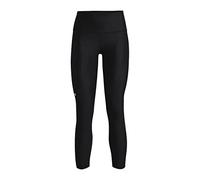 Under Armour Women's Standard HeatGear High No-Slip Waistband Ankle Leggings, Black (001)/White, Medium Short