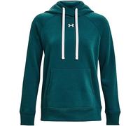 Under Armour Women's Standard Rival Fleece Pull-Over Hoodie, (716) Tourmaline Teal / / White, X-Small