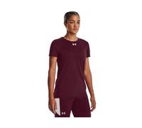 Under Armour Women's Team Tech Loose Midnight Navy Short Seleve Shirt, Maroon / White, L