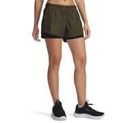 Under Armour Women's Tech Play Up 2 in 1 Shorts, (308) Expedition Green / Black / Black, L
