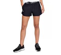 Under Armour Women's Tech Play Up Short, 3" Inseam Low Rise with Pockets, Quick Dry, Athletic Shorts for Workout, Running, and Gym, Black/White, Small