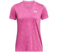 Under Armour Women's Short Sleeve T-Shirt Tech Twist V-Neck – Super Pink/White – SM