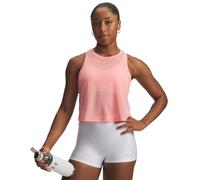 Under Armour Womens Tech Sport Mesh Cropped Tank Top, (603) Posh Pink / / White, M