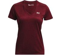 Under Armour Womens Tech Twist V Neck Short Sleeve Dark Maroon XS