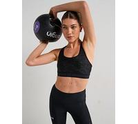 UNDER ARMOUR Womens Training Crossback Printed Mid Support Sports Bra - Black, Black, Size 2Xl, Women Black