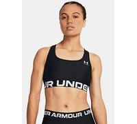 UNDER ARMOUR Womens Training Heat Gear Midi Branded - Black/White, Black, Size L, Women Black