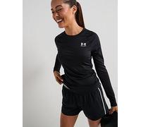 Under Armour Women's HeatGear Compression Long-Sleeve T-Shirt , Black (001)/White , Large