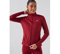 UNDER ARMOUR Womens Training Motion Full Zip Top, Red, Size M, Women Red
