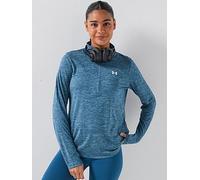 UNDER ARMOUR Womens Training Tech Twist 1/2 Zip Top, Blue, Size S, Women Blue
