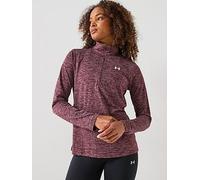 UNDER ARMOUR Womens Training Tech Twist 1/2 Zip Top - Burgundy, Burgundy, Size Xs, Women Burgundy