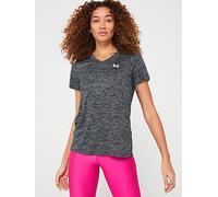 UNDER ARMOUR Women's Training Tech Twist Top, Black / / White, Size Xs, Women Black / / White