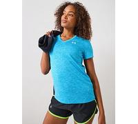 UNDER ARMOUR Womens Training Tech Twist V-Neck T-Shirt - Blue, Ether Blue / / White, Size M, Women Ether Blue / / White