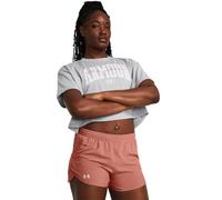 Under Armour Women's UA Heavyweight Scripted Wordmark Crop T-Shirt in Grey