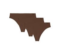 Under Armour Women's Ua Pure Stretch Lot de 3 Strings Invisibles Thong Panties, Kona Brown-625, S (Pack of 3)