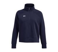 Under Armour Women's UA Rival Fleece HZ, Ultra-Soft Fleece Jumper with Brushed Interior, Half Zip Fleece for Easy Layering, Pullover for Winter Warm Ups Midnight Navy