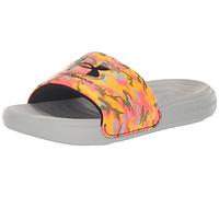 Under Armour Women's UA W Ansa Graphic Slides, B (W) Standard, 107 Mod Gray Beta Black, 11 Little Kid