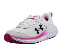 Under Armour Women's UA W Charged Assert 10 D Shoes, White/Rebel Pink/Black, 10 W