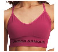 Under Armour Women's Vanish Seamless Low Bra, Low-Impact Sports Bra for Training, Yoga and Pilates, Ladies' Gym Wear with Removeable Cups,Fuchsia Dusk / / Dark Maroon,XL
