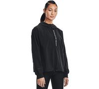 Under Armour Women's Warmup Tops Women's Ua Woven Full-Zip Jacket, Black, 1369889-002, LG