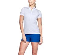 Under Armour Women's Zinger Printed Short Sleeve Polo, White (103)/White, Small