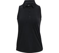 Under Armour Womens Zinger Sleeveless Golf Polo Shirt Black/Silver S
