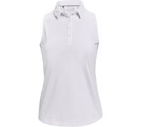 Under Armour Womens Zinger Sleeveless Golf Polo Shirt White/Silver S