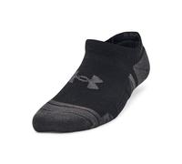 UNDER ARMOUR Kids Performance Tech 3pk No Show Socks - Black/Grey, Black, Size S/M Black
