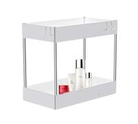 Under Bath Sink Organiser - Under Bathroom Cabinet Organiser, Bathroom Storage Solution | Space-saving Bottom of the Sink Cabinet, 2-Tier Multi-Purpose Storage Shelf for Sink, Kitchen