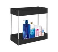 Under Bathroom Cabinet Organizer - Sturdy Stainless Steel Shelf, Efficient Home Storage, Lightweight Stand, Hollow Bottom Design | Stable Space Saving Rack for Kitchen Bathroom