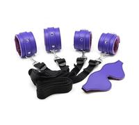 Under Bed Bondage Restraint Set Handcuffs Ankle Cuffs BDSM Straps Adult Games Sex Products Erotic Toys for Couples Purple One Size